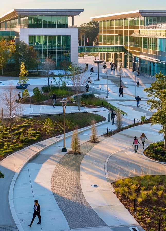 Modern university campus master plan | EROCON